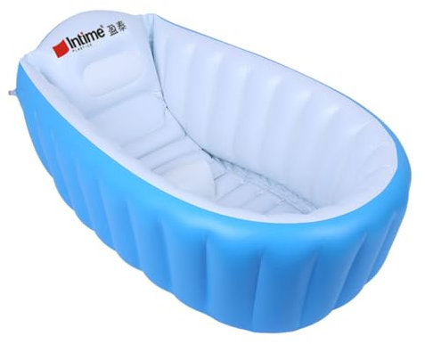BESTonZON ducha de bebé inflable bañera inflable piscina inflable - Bañera plegable bebé - Baño bebé portátil espesar la bañera del bebé piscina hinchable bebe para bañarse Blue
