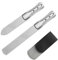 Nail File Set - 2 PCS Professional Metal Nail File for Women - Coarse and Fine Double-Sided Emery Board for Toenails and Fingernails, Stainless Steel Nail Files for Manicure and Pedicure