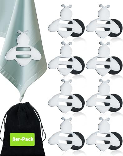 A aBlumen 8 Stück Tischdeckenbeschwerer für Draußen Magnete für Tischdecken Extra Schwer Tischdecken Beschwerer für Draußen Party Camping Hochzeit Garten Picknick (Bienen)