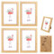 Holz Fotorahmen, 17,4x12,2cm Hölzerner Fotorahmen, 4 Stück MDF Rahmen, Echtholz Bilderrahmen für 15x10 cm Bilder, Holzrahmen Freistehend und Wandmontierbar, für Darstellung von Kunstwerken, Puzzles