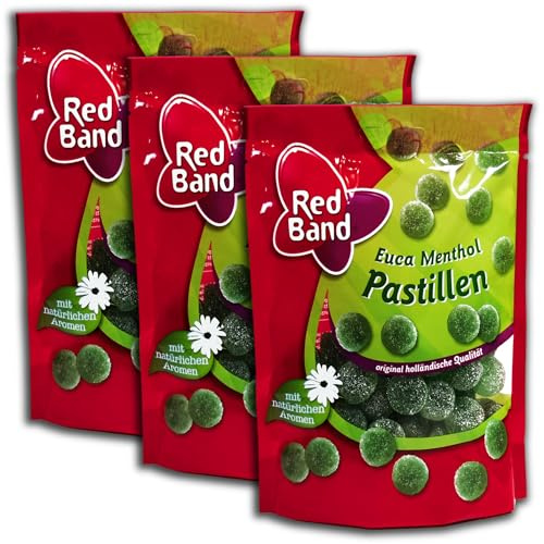 3 er Pack Red Band Euca Menthol Pastillen 3 x 200g Bonbons