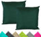 JACK 2er Set 40x40cm Outdoor Kissenhülle Kissenbezug Wasserfest Sitzkissen Lounge Kissen Garten Stuhl Lotus Effekt, Farbe:Dunkelgrün