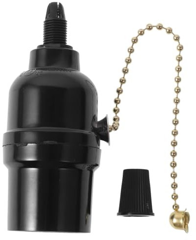 WHAMVOX Lampenfassung Mit Zugkette Pullswitch Lampensockel Aus Elektroholz Für Deckenleuchte Vielseitig Einsetzbar Einfache Montage Geeignet Für Haushalt Und Gewerbe