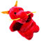 Milisten Tierpuppe Kuscheltier Rollenspiel Handpuppe Frühes Bildungsspielzeug tierisches Handspielzeug Drachen Handpuppe Cartoon-Handpuppe tierische Handpuppe Handpuppen Plüsch rot