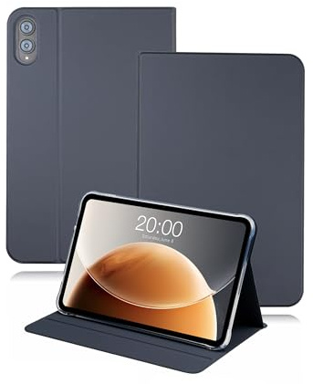 toergy Hülle für TECLAST T65 13.4 Zoll 2025 Neueste Tablet, Dünner PU Leder Hartschutzhülle,Wasserdicht, stoßfest und staubdicht,Graublau