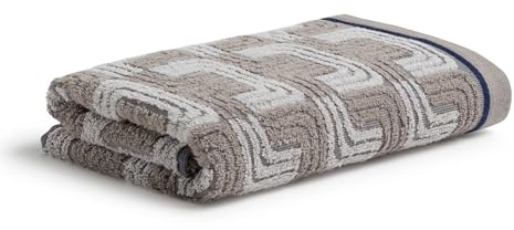 Möve Geometric Shapes Texture Handtuch 50 x 100 cm aus 100% Baumwolle, Ginger