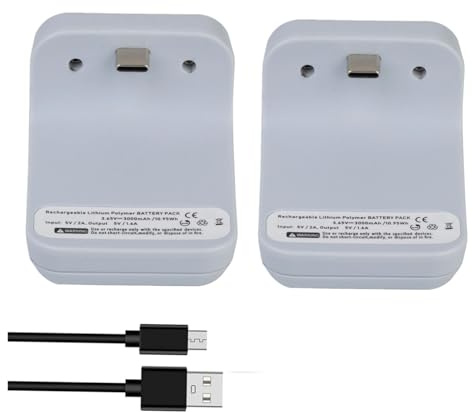 Paquete De Batería Externa For Controlador PS5 De 3000mAh, Compatible Con Sony, Playstation 5 DualSense CFI-ZCT1W, Mando Inalámbrico LIP1708(2xBattery)