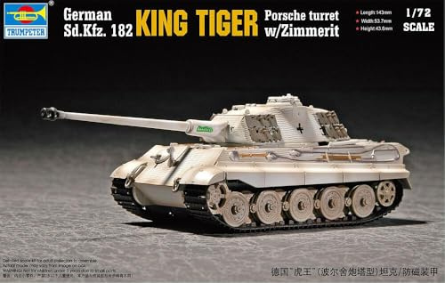 Trumpeter 07292 Modellbausatz King Tiger Porsche Turret w/Zimmerit