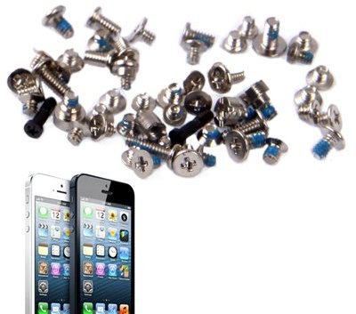 Nd Parts Screws Full Screw Set Repair Kit corredo Viti Completo per iPhone 5 Nero