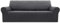 Deconovo Sofabezug, 3-Sitzer, dehnbar, Jacquard, Grau, mit Armlehnen, für Kinder, komfortabel, Wohnzimmer, Schlafzimmer