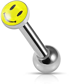 Monster Piercing 3MM Smiley Gesicht Logo Bild 16 Gauge 316L Chirurgenstahl Knorpel Helix Tragus Piercing Schmuck