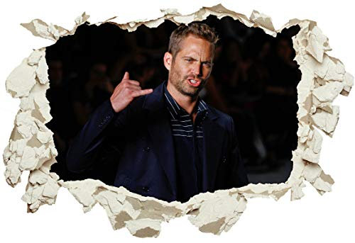 Unified Distribution Fast and Furious Paul Walker auf Fashion Week - Wandtattoo mit 3D Effekt, Aufkleber für Wände und Türen Größe: 92x61 cm, Stil: Durchbruch