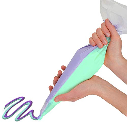 10x Dual Icing Piping Bags - Disposable Pastry/Cake Sugarcraft Decorating Bags