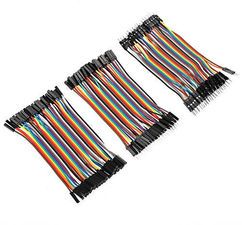 Breadboard Jumper Wires 40pin M to F / 40pin M to M / 40pin F to F 10cm Jumper Wires Kit for Breadboard 3 Pcs
