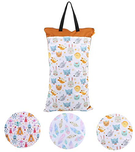 Baby Wickeltasche Hohe Kapazität Hängen Wasserdichte Wet Dry Tuch Windeln Taschen Wiederverwendbare Waschbar Aufbewahrungstasche(EF160)