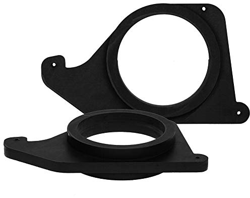 [1 Paar] 165 mm MDF Lautsprecher Ringe kompatibel mit BMW 7 E38 | passend für Vordertür | Farbe: schwarz | wasserundurchlässig