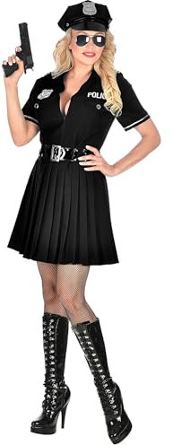 W WIDMANN MILANO Party Fashion - Disfraz policía mujer, vestido, uniforme sexy, policía, policía, disfraces