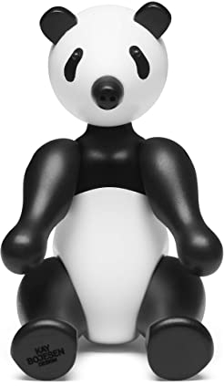 Kay Bojesen Panda WWF klein Figuren 15 cm Holzfiguren Dekoration, schwarz