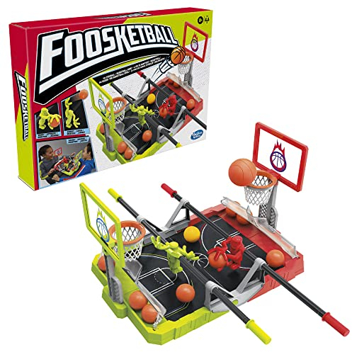 Hasbro Baskettack Spiel, das Kicker- und Basketball-Spiel, Tischfußball als Basketball, für Kinder ab 8 Jahren, 2 Spieler