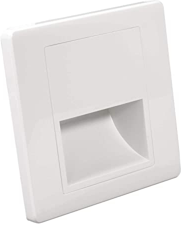 Foco led empotrable para escaleras y escaleras, cuadrado, luz blanca cálida, 300 K, IP30, 1,5 W, 230 V