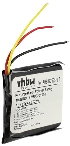 vhbw Akku Ersatz für Jabra CP-GN650 | AHB472625PLT, AHB682828PS für Wireless Headset Kopfhörer (250 mAh, 3,7 V, Li-Polymer)