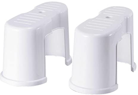 TOPBATHY Lot de 2 tabourets de Toilette pour, Homme et Femme, Blanc