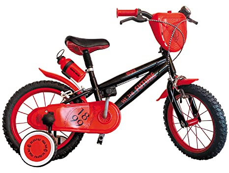 Mondo Toys - MILAN Fahrrad -Kinder/Mädchen – Größe 14 Zoll – Rollen und Bremse vorne/hinten – 25633