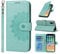 ELTEKER Handyhülle iPhone X, Handyhülle iPhone XS Klapphülle, [3 Kartenfächer] [Magnet Verschluss] Leder Eleganter Prägung Klapphülle Schutzhülle Ledertasche Hülle für iPhone X/XS, Grün