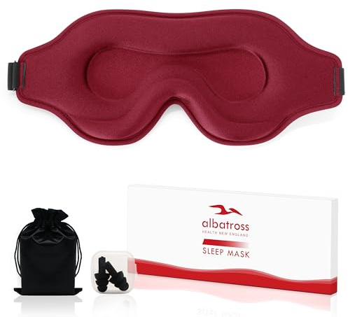 Schlafmaske für Seitenschläfer, verbesserte 3D-konturierte Augenmaske für Männer und Frauen, blockiert Licht, Augenmaske mit verstellbarem Riemen, atmungsaktiv und weich für Schlafen, Yoga, Reisen