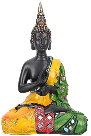 Garneck Dekorationen Für Aquarien Thailand Budha Shakyamuni Statue Skulptur: Sitzen Dharma Statue Buddhismus Sammlerstück Figur Wohnkultur Tischdekoration