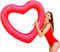 Galleggiante gonfiabile per piscina per adulti, anelli da nuoto gonfiabili, a forma di cuore, tubo galleggiante per piscina, divertimento in acqua, adulti,rosso (120 cm)