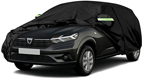 Autoabdeckung Wasserdicht Passend für 2008-2024 Dacia Sandero Access Essential Comfort, Atmungsaktiv Vollgarage Autoplane für Regen Sonne Staub Schutz Auto Abdeckplane Abdeckung