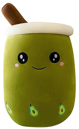 Uposao Bubble Tea Plüschtier Kuscheltier,24CM Cartoon Plüsch Puppen Lustiges Obst Komfort Umarmungskissen Milchtee Teetasse Kissen Stofftier Süßes Geschenk Für Kinder Erwachsene Geburtstag