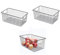 Y.Z.Bros 16in Freezer Wire Storage Organizer Baskets, Set of 3, Black Steel with PE Coating, Great for Freezer, Pantry, Closet & More