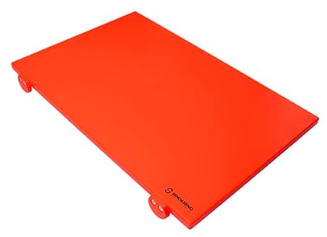 SENO & SENO Tagliere rettangolare da cucina in polietilene con fermi | Superficie antiaderente e resistente agli urti | Disponibile in diverse dimensioni e colori (rosso, 60x40x2)