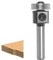 Sinoprotools Insert Carbide Flush Trim Router Bits 1/4 Shank, with 1pc Replaceable Knive,Top Bearing Guided Template Trimming Cutter(1/4”x3/4x12mm)