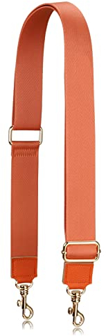 A ALLZEDREAM - Correa gruesa de repuesto para bolso cruzado, Punta de cuero naranja claro, Wide:1.5 inch