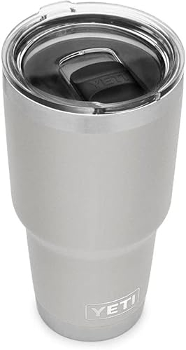 YETI Rambler Tumbler, Vacuum Insulated Stainless Steel Tumbler with Magslider Lid, Granite Grey, 30 oz (887 ml)