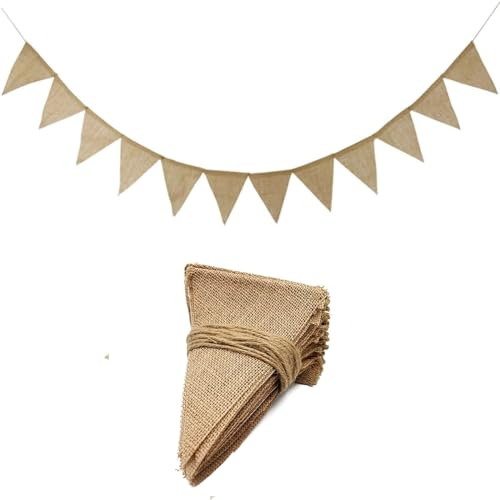Rustikale Wimpel Garlande,Leinen Wimpel,Leinen Wimpelketten,Wimpelkette Jute,Wimpelkette VintageJute Wimpelkette,Jute Girlande,Jute Wimpel,Jute Wimpelkette Hochzeit,Jute Flagge,Wimpel Vintage,48 Stück