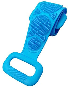 XTYPE 1pc Exfoliating Body Silicone Brush Scrub Body Sponge Brush Bathroom Shower Back Scrub Clean Tool Stain Removal Bath Belt