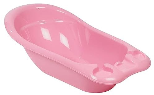 URBNLIVING 100L Sindi Plastic Travel Portable Newborn Toddler Baby Bath Seat Tub (Pink)