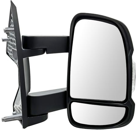 Convitex Full Door Wing Mirror Right Side Manual Folding Mirrors with Turn Signal Light for Citroen Jumper Relay/Dodge Ram Promaster/Fiat Ducato/Peugeot Boxer Medium Size Arm W16W Non Heated