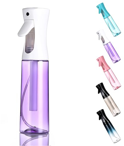 WOODFIB Spray Bottle for Hair, Continuous Fine Mist Water Spray Bottle, Empty Spray Bottle for Salon, Plants, Pets, Home Cleaning - 300ml (Purle)