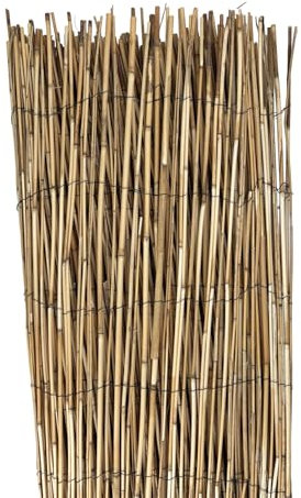 Arella Bamboo da Esterno Copri Ringhiera Recinzione Bambù Naturale Giardino Frangivista Ornamentale Balcone Misura 1,5x5 metri