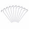 Tent Pegs Heavy Duty Metal Pegs Corrosion Resistant Garden Pegs Large Tent Ground Hooks Suitable For Camping Hiking Traveling Beach & Football Goals Net Outdoor Activities Accessories Silver (6pcs)
