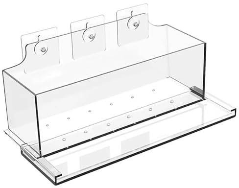 Hintyne Fenster Pflanzkasten Transparenter Fenster Pflanzkasten Acryl DIY Wand Pflanzkasten Mit Tropfschale Dekorativer Klarer Pflanzkasten Pflanzkasten Mit Saugnapf Für Zuhause Rechteckig