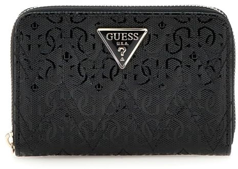 GUESS Damen Adelard SLG Medium Zip Around, Schwarz
