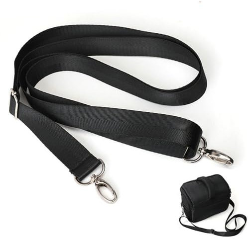 Fc'Noqgn Correa Universal para Todo Tipo de Bolsas con 2 Ganchos de Hebilla de alpinismoNegro, Negro