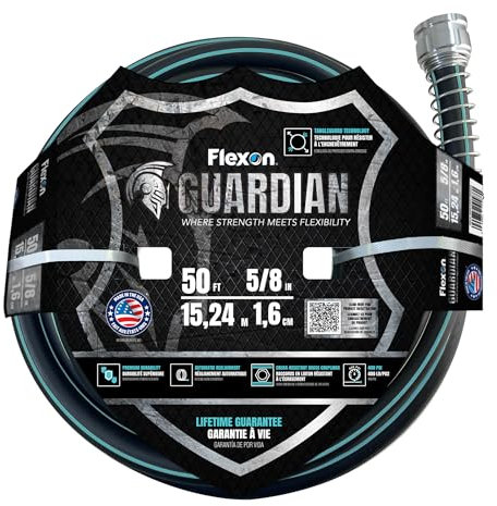 Flexon Guardian strapazierfähiger, knickfreier Gartenschlauch, 1,6 cm x 15,2 m