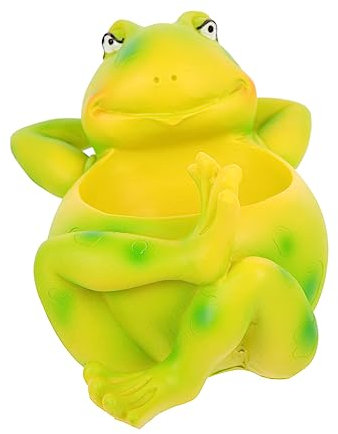 KONTONTY Froschförmiger Blumentopf Aus Harz Kreativer Pflanzenhalter Dekorativ Für Innen Und Außen